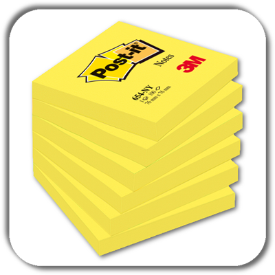 Notes POST-IT 76x76 ŻÓŁTY 654-6SSCY 90 karteczek Notes POST-IT 76x76 ŻÓŁTY 654-6SSCY 90 karteczek