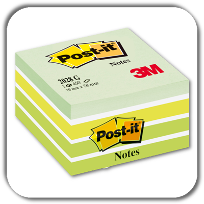 Notes POST-IT 76x76 2028-G akwarela zielona