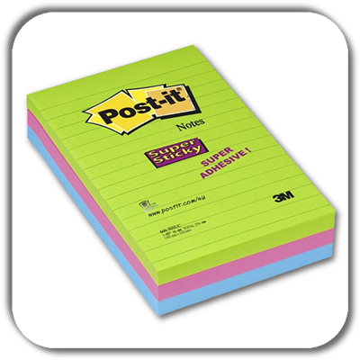 Notes POST-IT 101x152, ULTRACOLOR linia, 3x90k