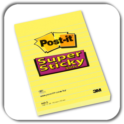 Notes POST-IT 102x152, 660-S żółty