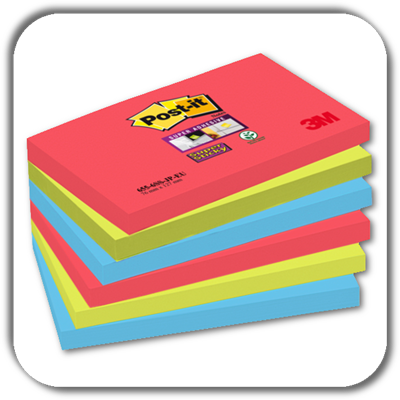 Notes POST-IT 76x127 BORA (6) 655-6SS-JP