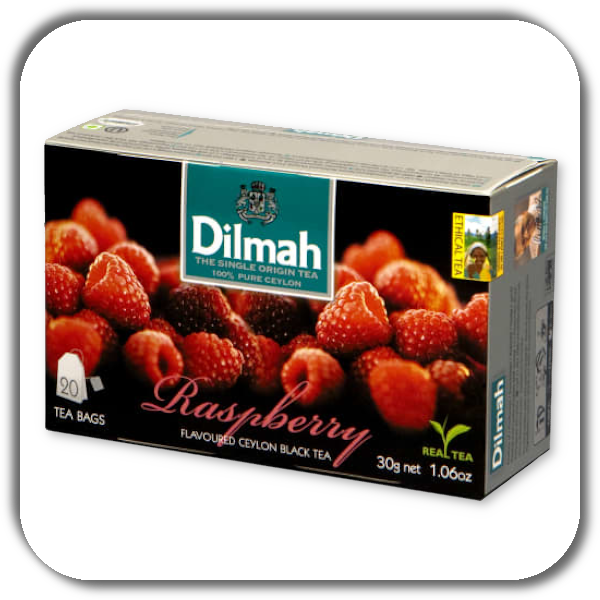 Herbata DILMAH 20 x 1,5 g. z aromatem maliny