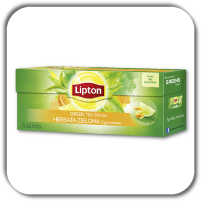 HERBATA LIPTON GREEN 25t. CITRUS