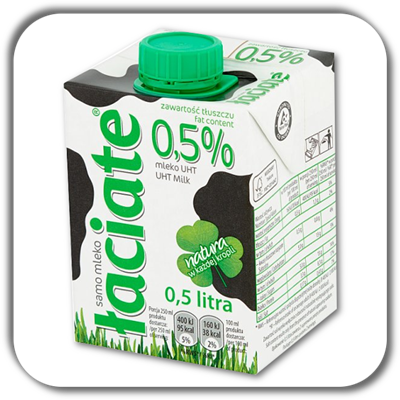 Mleko ŁACIATE 0.5L. 0.5%