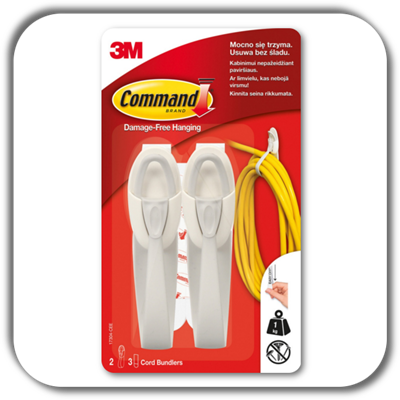 Uchwyty do kabli COMMAND 3M duże 17304PL Uchwyty do kabli COMMAND 3M duże 17304PL