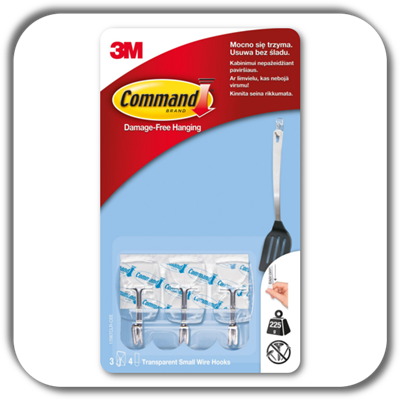 Haczki COMMAND 3M z metalowym uchwytem 17067CLR Haczki COMMAND 3M z metalowym uchwytem 17067CLR