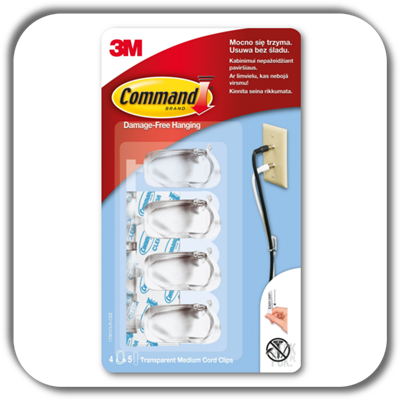 Uchwyty do kabli COMMAND 3M małe 17017 Uchwyty do kabli COMMAND 3M małe 17017