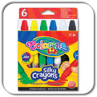 Kredki 6kol. COLORINO KIDS wykręcane w sztyfcie