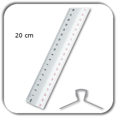 Linijka LENIAR 20 cm. aluminiowa z uchwytem