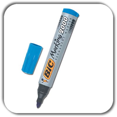 Marker BIC 2000 perm.niebieski końc. ok.