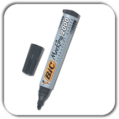 Marker BIC 2000 perm.czarny końc. ok.
