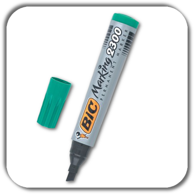 Marker BIC 2300 perm.zielony końc. ścięta Marker BIC 2300 perm.zielony końc. ścięta