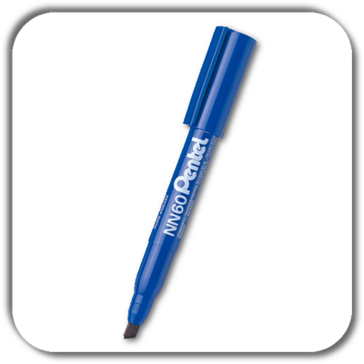 Marker PENTEL NN60 niebieski końc.ścięta Marker PENTEL NN60 niebieski końc.ścięta