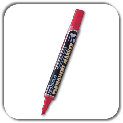 Marker PENTEL NLF60 czerwony końc.ścięta Marker PENTEL NLF60 czerwony końc.ścięta