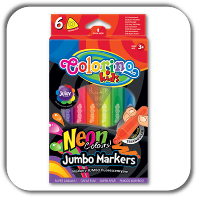Markery 6 kol. COLORINO KIDS NEON JUMBO