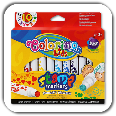 Markery 10kol. COLORINO KIDS pieczątki