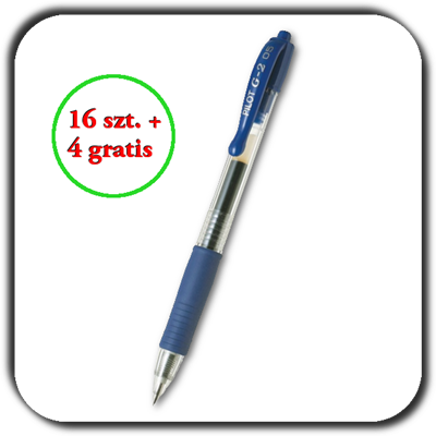 Długopis PILOT G2 żel. niebieski 16+4 gratis