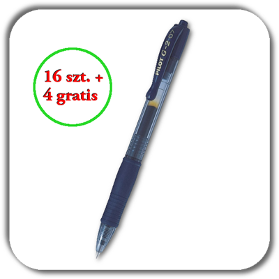 Długopis PILOT G2 żel. czarny 16+4 gratis