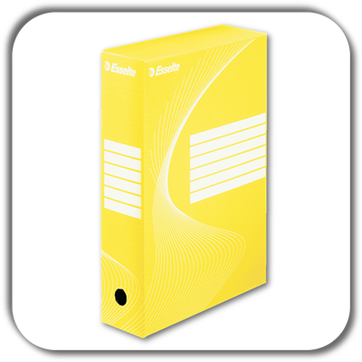 Pudło arch.ESSELTE 80mm BOX żółte