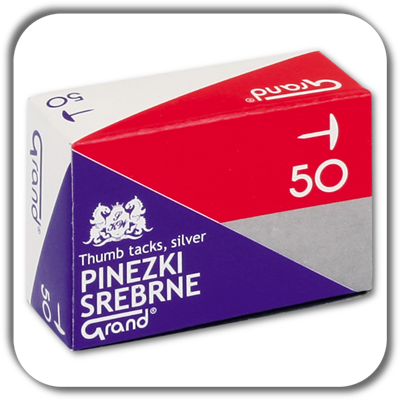 Pinezki GRAND a'50 srebrne Pinezki GRAND a'50 srebrne