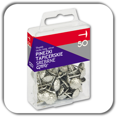 Pinezki GRAND tapicerskie srebrne Pinezki GRAND tapicerskie srebrne