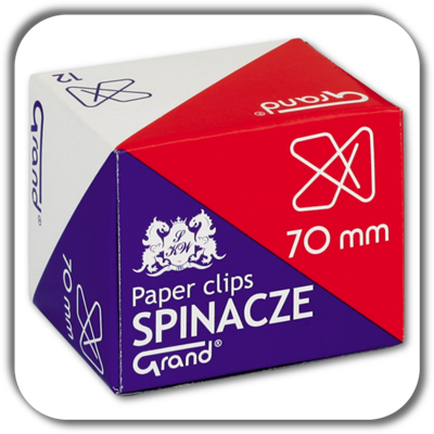 Spinacze GRAND 70 mm. krzyżakowe a'12 Spinacze GRAND 70 mm. krzyżakowe a'12