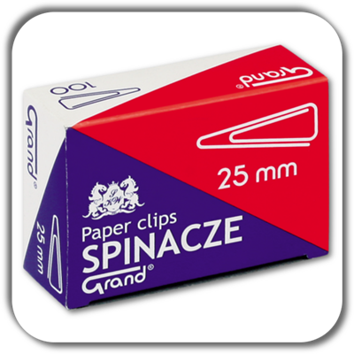 Spinacze GRAND 25 mm. trójkątne Spinacze GRAND 25 mm. trójkątne