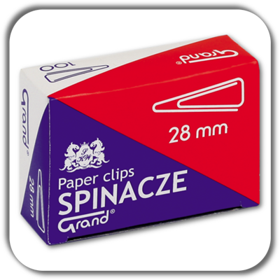 Spinacze GRAND 28 mm. trójkątne