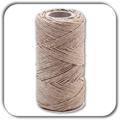 Sznurek lniany szary 100g. 120 m.