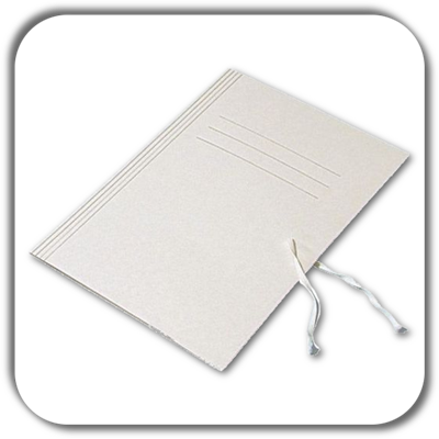 Teczka A4 KIEL-TECH wiązana biała papierowa 300g/m